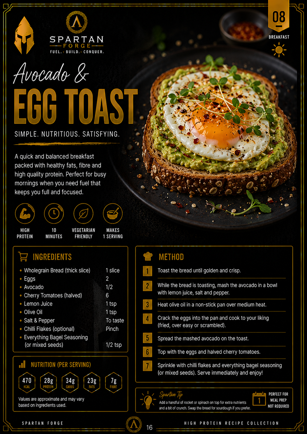 Spartan Forge High Protein Recipe Collection – Volume I
